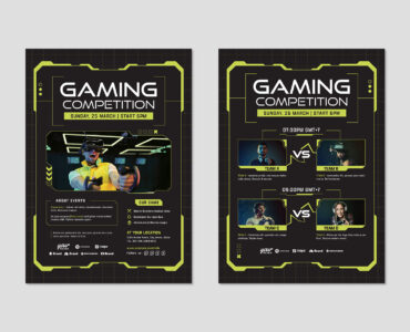 eSports Gaming Flyer Template (AI, EPS, PSD Fomrat)