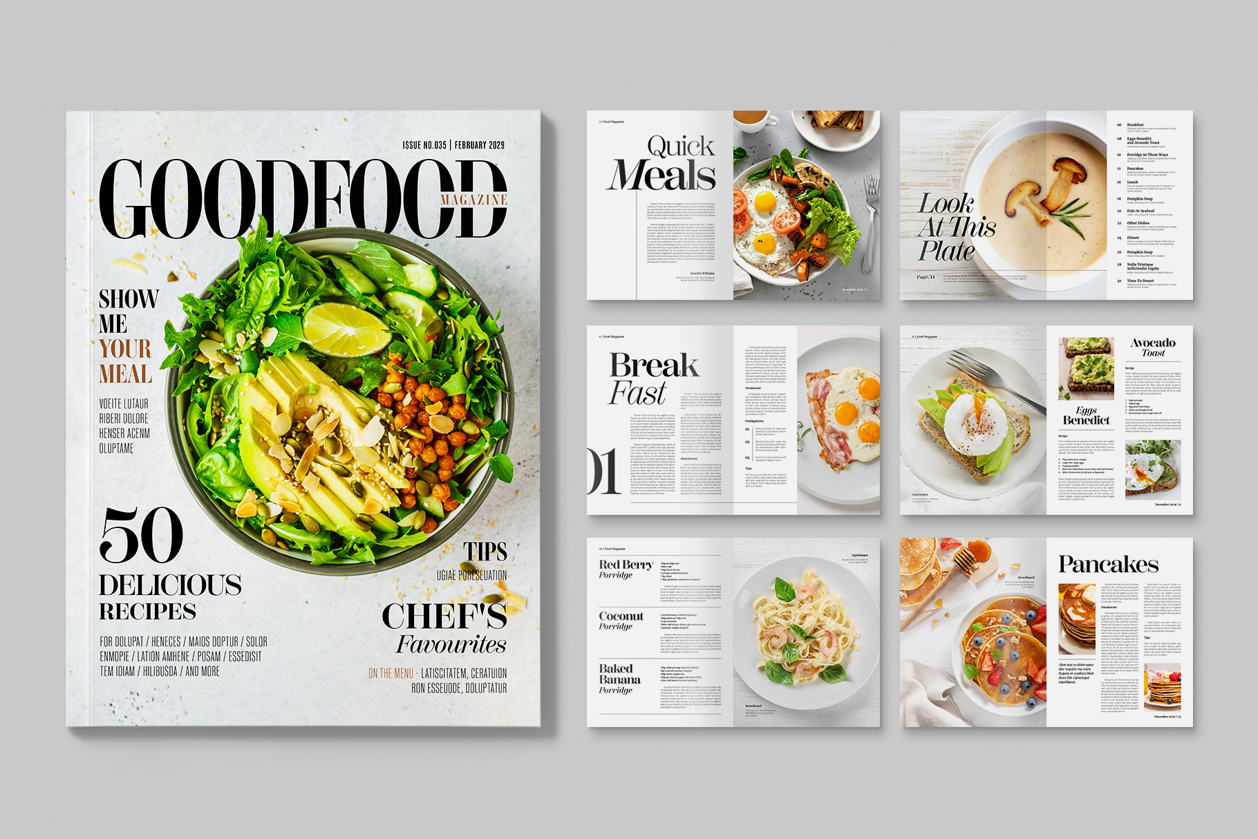 Food Magazine Template (PSD Format)