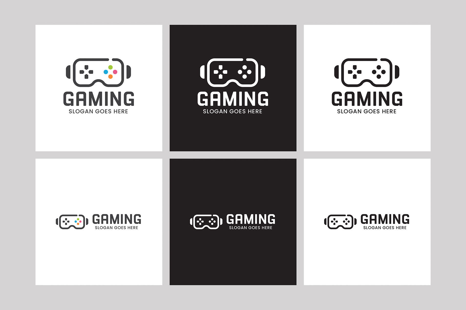 Free Gaming Logo Template (AI, PSD, EPS, PNG)