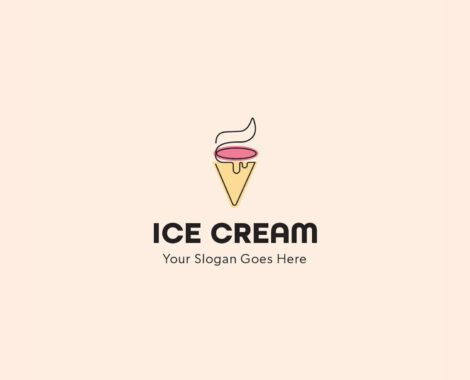 Ice Cream Logo Template (AI, EPS Format)