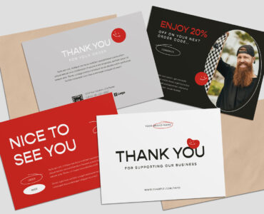 Modern Thank You Card Template (AI, EPS, PSD, INDD Format)