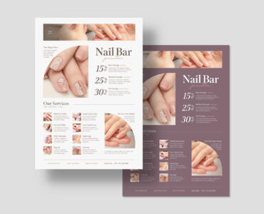 Nail Bar & Beauty Salon Templates Set (AI, EPS, PSD Format)