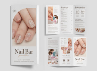 Nail Bar & Beauty Salon Templates Set (AI, EPS, PSD Format)