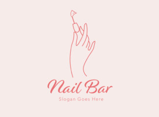 Nail Bar Logo Template (AI, EPS Format)