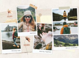 Photo Collage Mood Board Mockup (PSD Format)