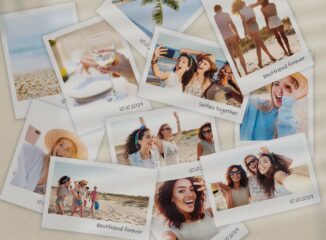 Pile of Photos Collage Mockup (PSD Format)