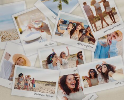 Pile of Photos Collage Mockup (PSD Format)