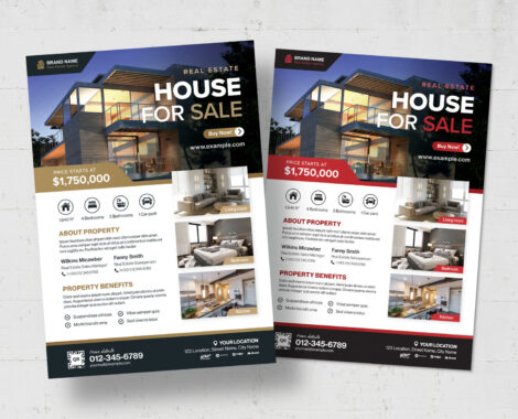 Real Estate Flyer Template (AI, EPS, PSD Format)