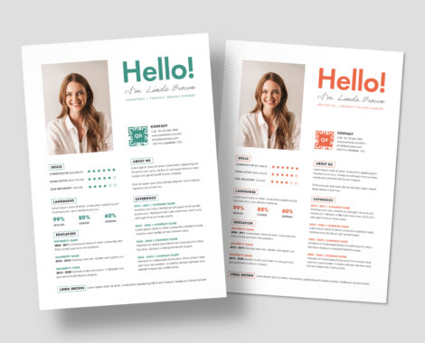 Resume CV Template (INDD, PSD, EPS, AI Format)