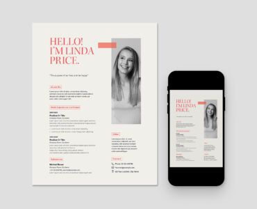 Stylish Resume Template (INDD, EPS, AI, PSD Format)