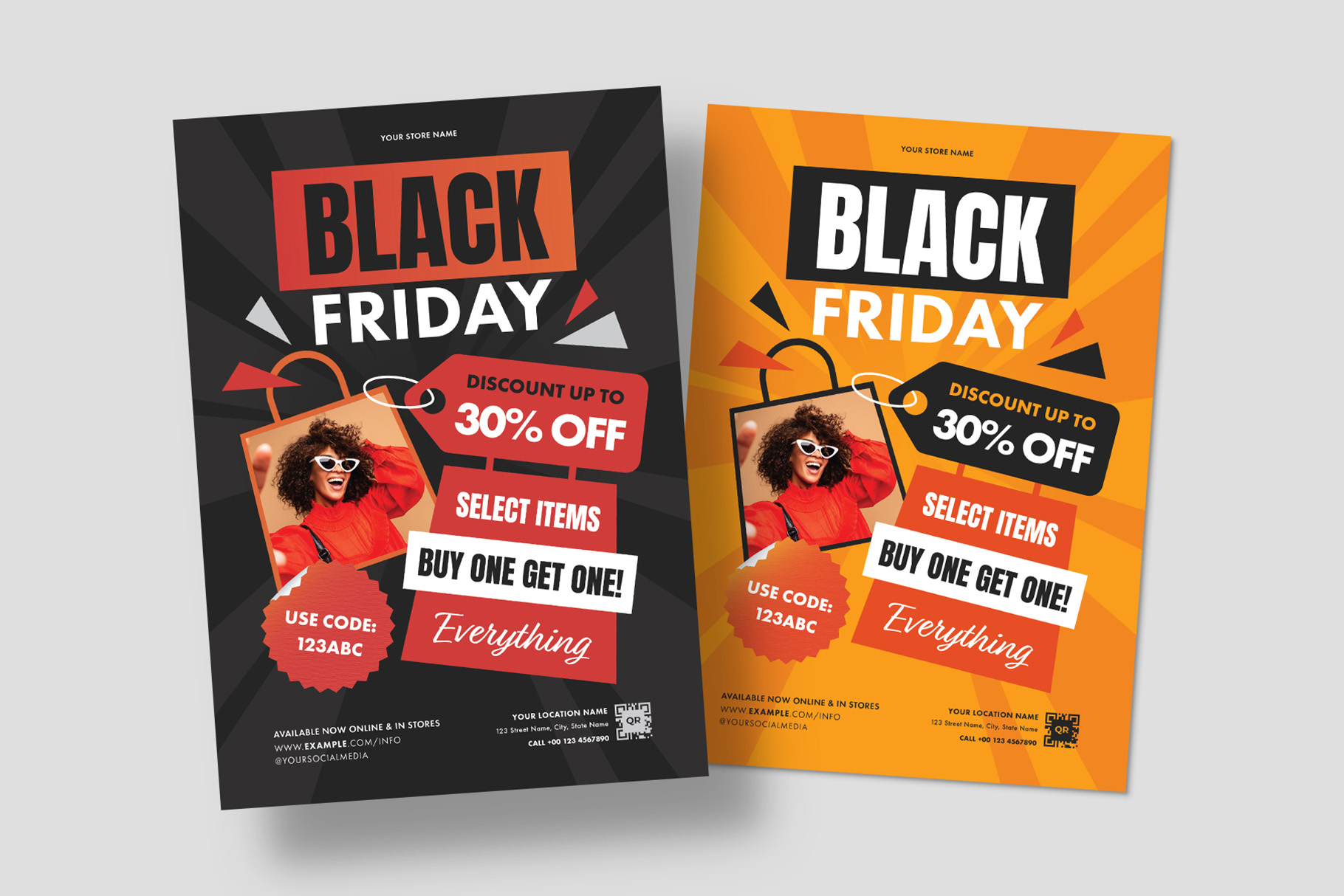 Black Friday Promotion Flyer PSD Template Design free download