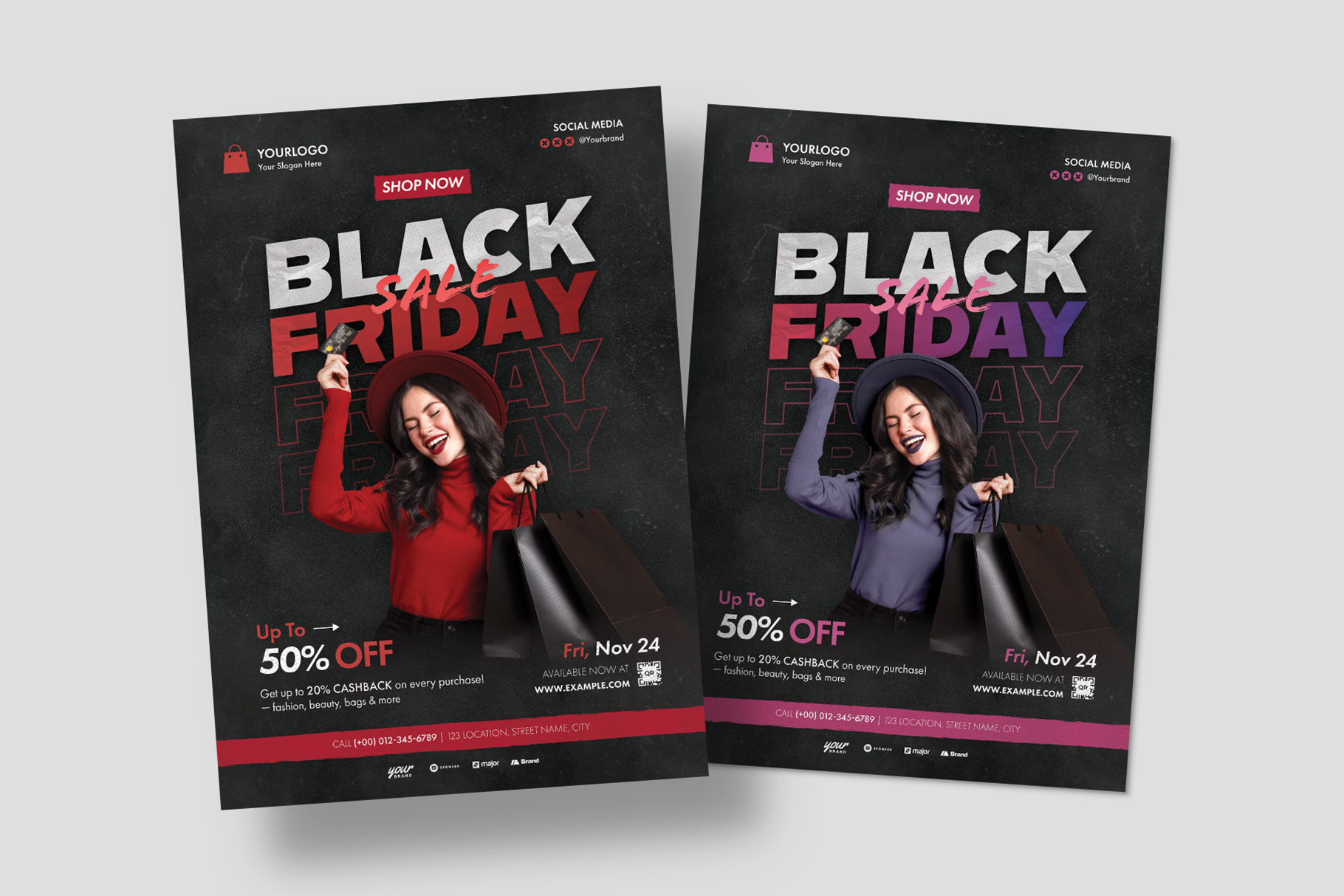 Black Friday Sale Flyer Template in PSD AI EPS