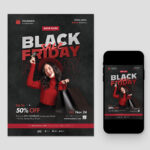 Black Friday Sale Flyer Template in PSD AI EPS