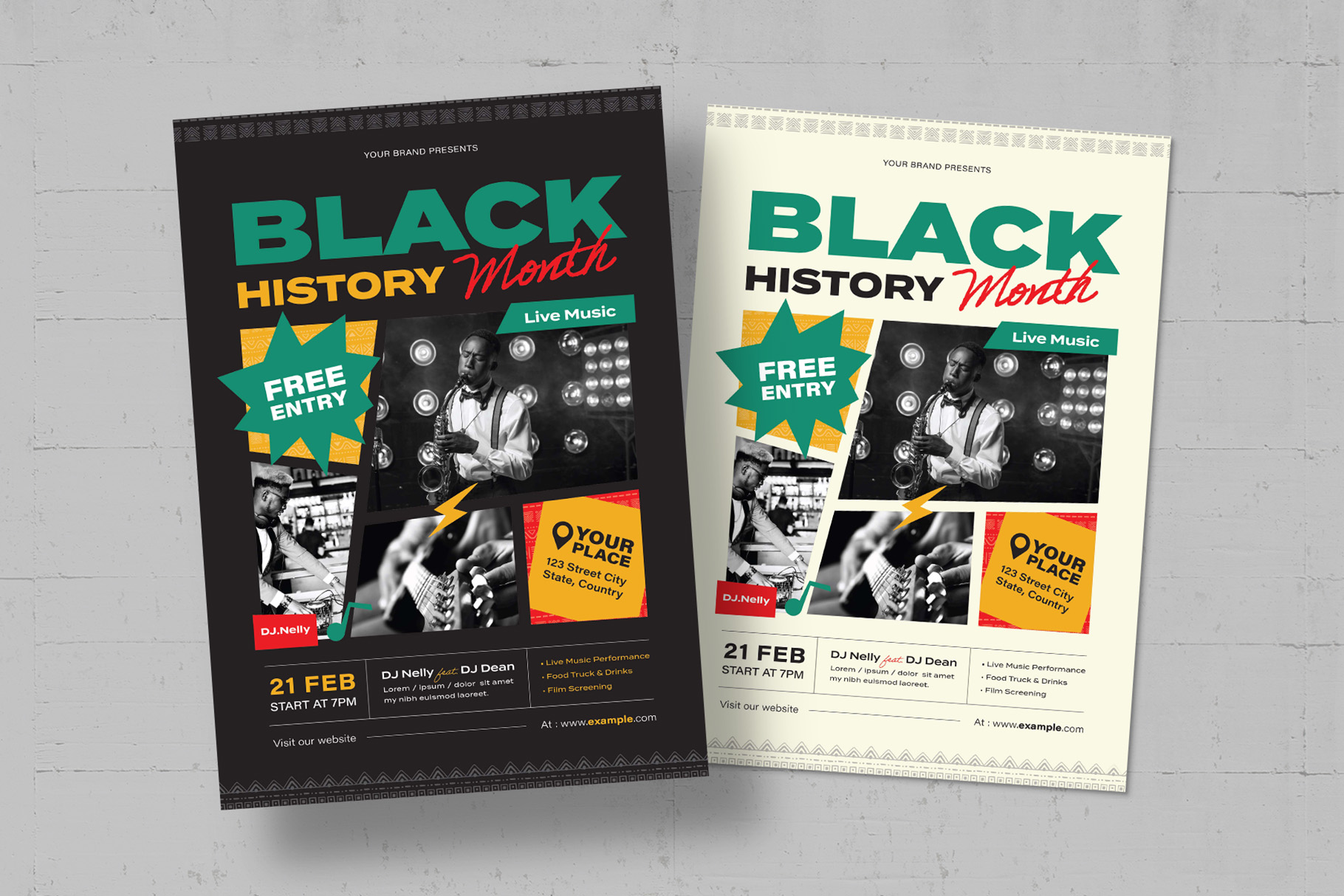 Black History Month Flyer Template in PSD AI EPS