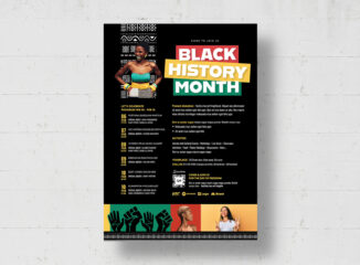 Black History Month Flyer Template in PSD AI EPS