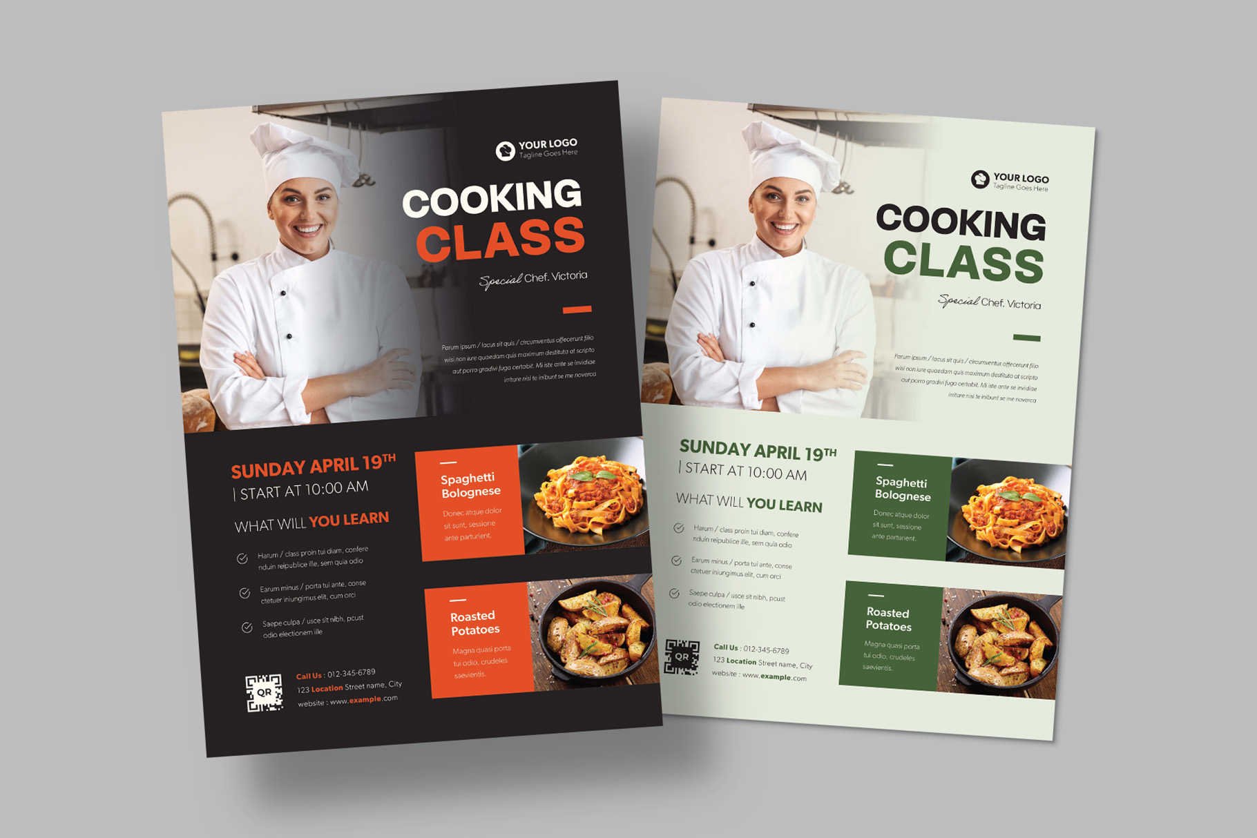 Cooking Class Flyer Template in PSD AI EPS