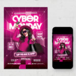 Cyber Monday Flyer Template in PSD