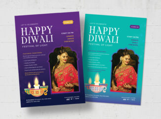 Diwali Flyer Template PSD AI EPS