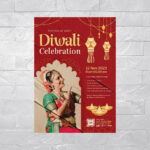 Diwali Flyer Template in PSD AI EPS