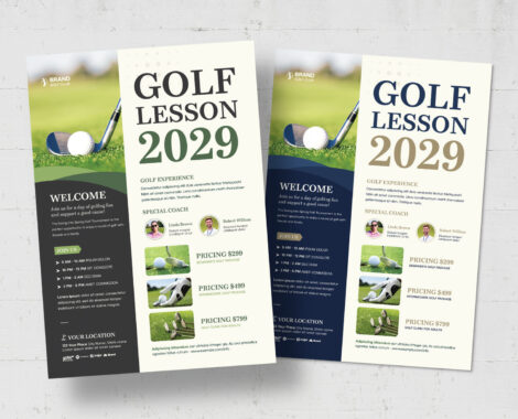 Golf Lesson Flyer Template in PSD AI EPS