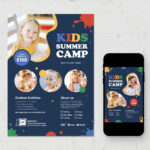 Kids Art Camp Flyer Template PSD AI EPS