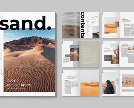 Modern Magazine Template in InDesign INDD format