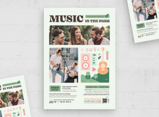 Music Event Flyer Template in AI EPS