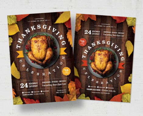 Thanksgiving Flyer Template in PSD AI EPS