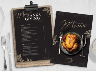 Thanksgiving Menu Template in PSD for Photoshop