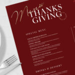 Thanksgiving Menu Template in PSD for Photoshop