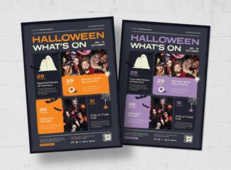 What's On Halloween Flyer Template