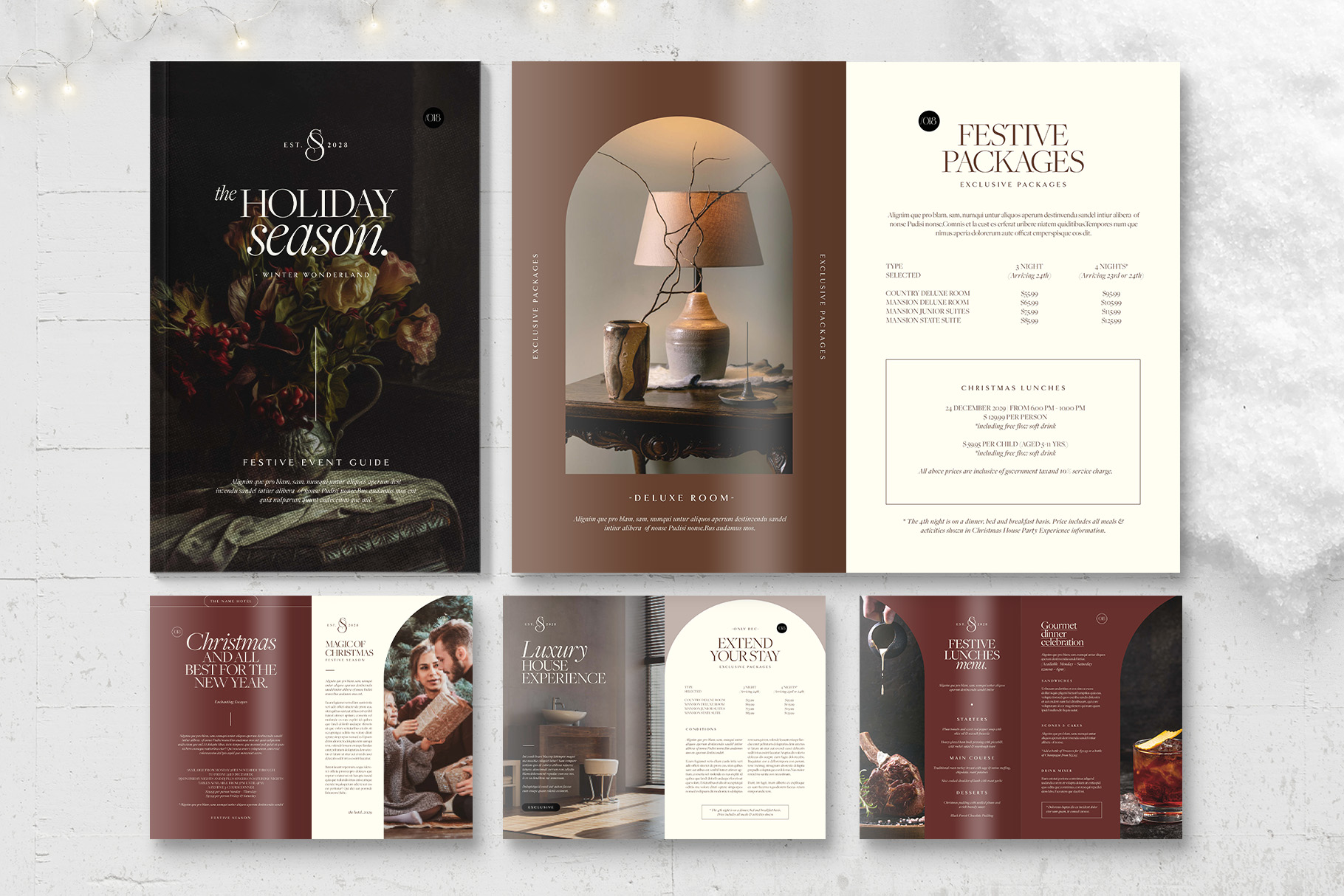 Christmas Brochure Template in INDD format