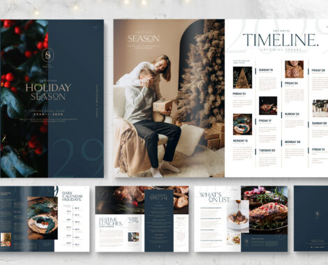 Christmas Holidays Brochure Template in INDD format