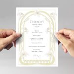 Floral Art Nouveau Frame Wedding Invitation Template in AI PSD EPS