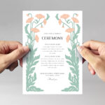 Floral Art Nouveau Wedding Invitation Template in AI PSD EPS