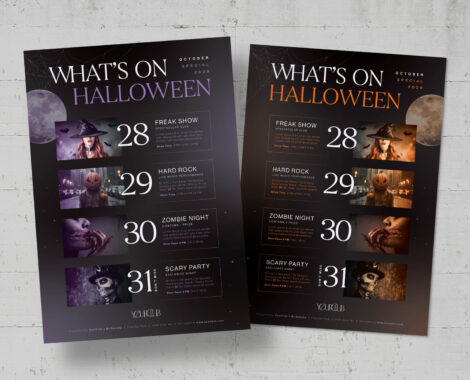 Halloween What's On Flyer Template in AI EPS PSD