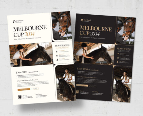 Horse Racing Event Flyer Template in AI PSD EPS