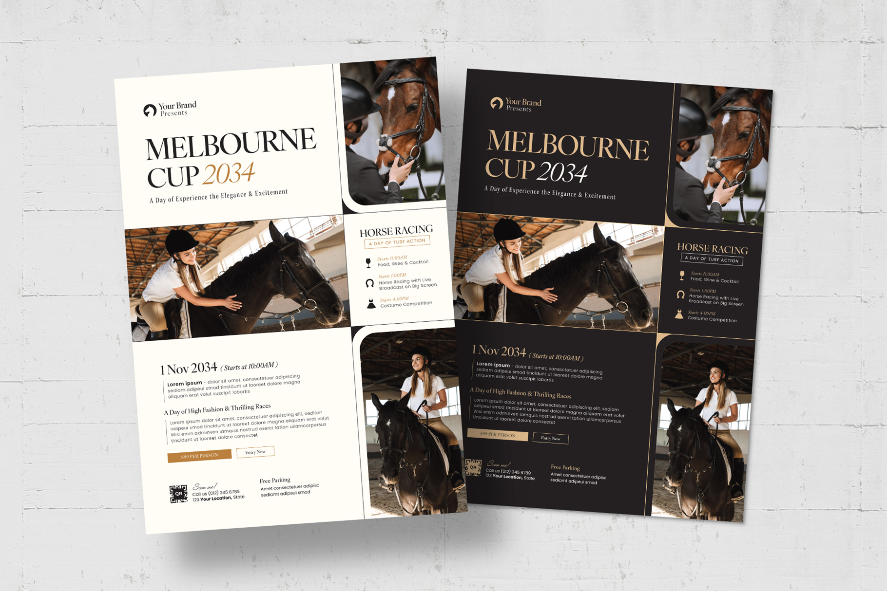 Horse Racing Event Flyer Template in AI PSD EPS