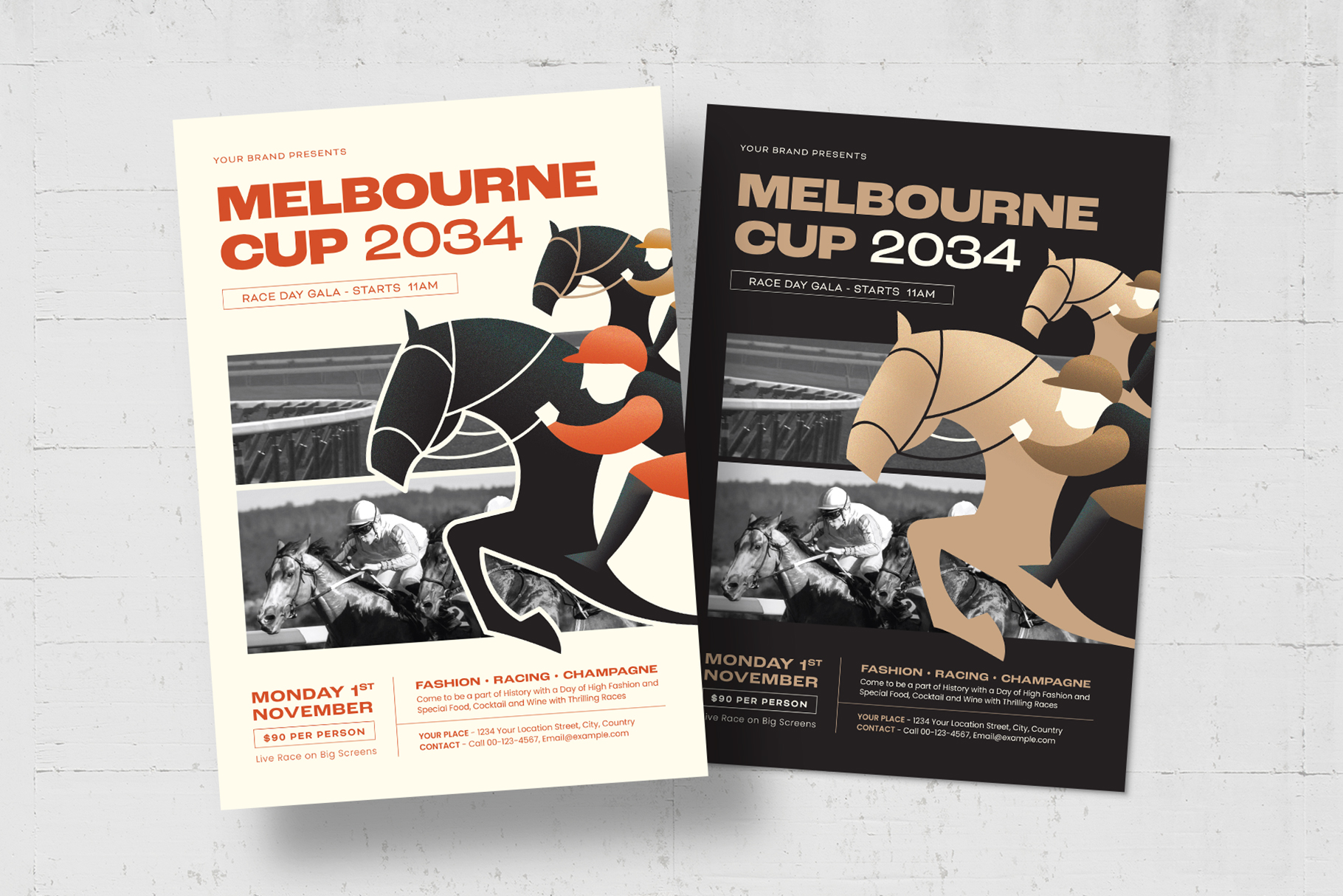 Melbourne Cup Flyer Template in AI PSD EPS