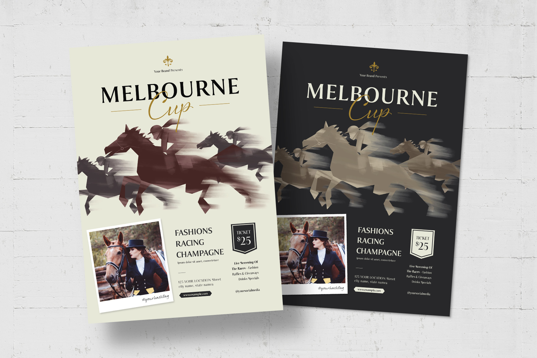 Melbourne Cup Flyer Template in AI PSD EPS