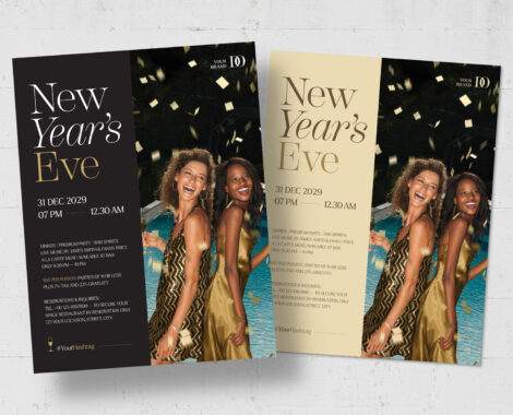 New Year's Eve Flyer Template in PSD AI EPS