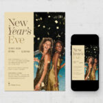 New Year's Eve Flyer Template in PSD AI EPS