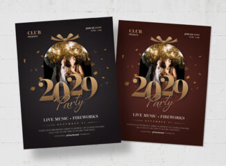 New Year's Eve Party Flyer Template in AI PSD EPS