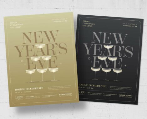 New Year's Eve Flyer Template in AI PSD EPS