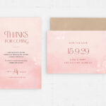 Pink Fall Watercolor Wedding Suite in AI EPS