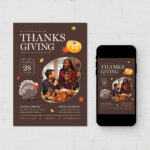 Thanksgiving Flyer Template in AI EPS PSD
