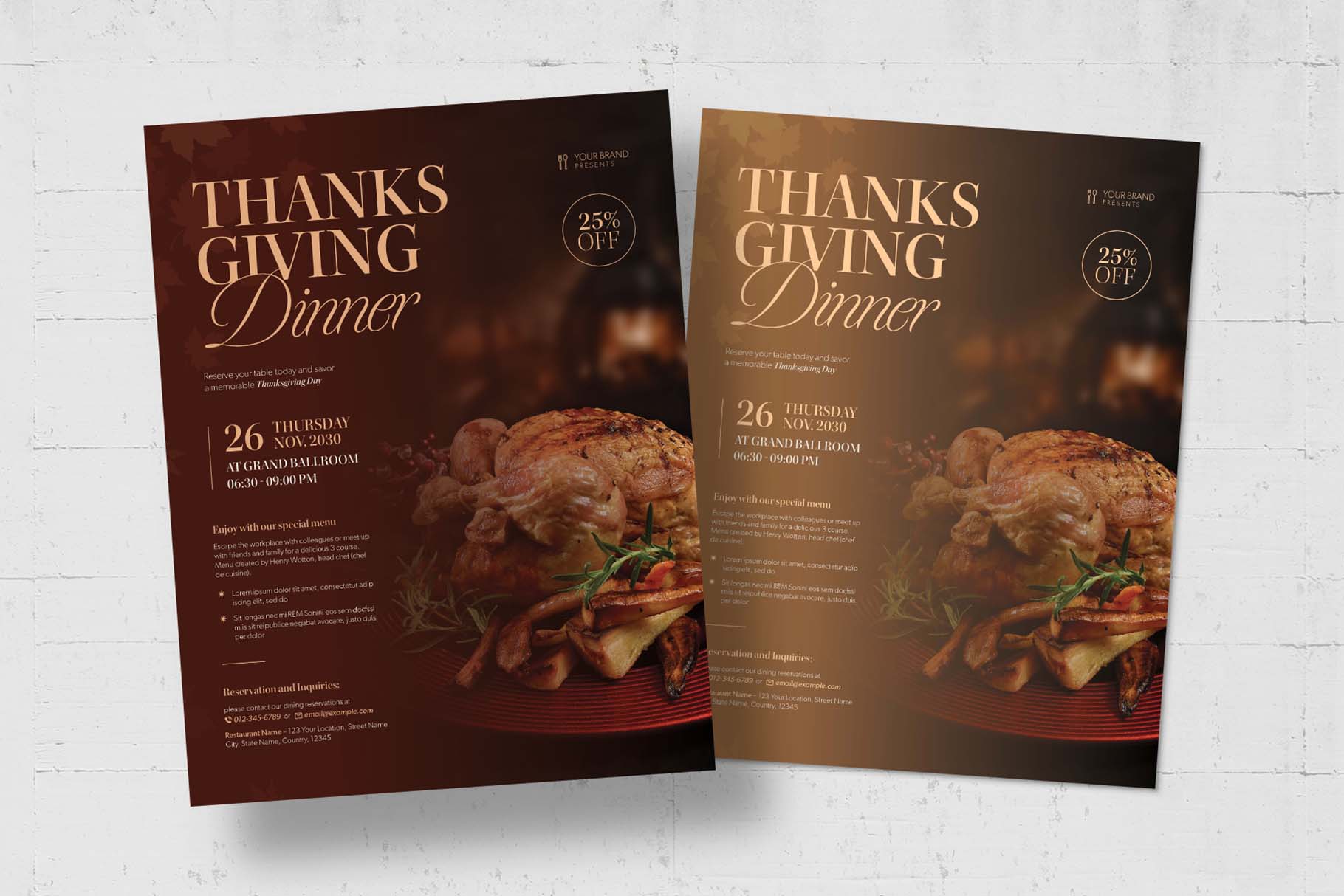 Thanksgiving Flyer Template in PSD AI