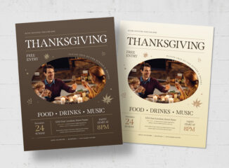 Thanksgiving Flyer in AI PSD EPS