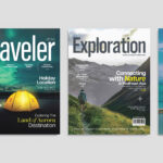 Travel Magazine Cover Template Set in AI PSD EPS