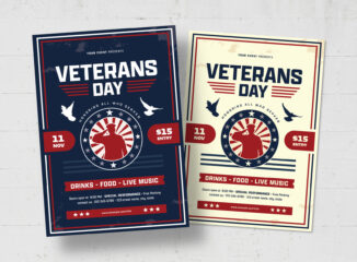 Veterans Day Flyer Template in AI PSD EPS